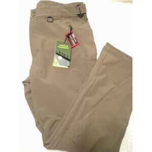 Outdoor Ventures Soft Shell Fleece Lines Waterproof Pant's Brown XL/38 x 32"